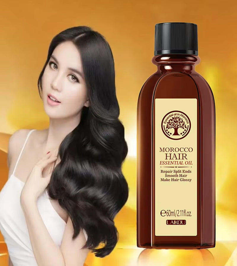 Morocco Argan Oil Hair Moisturizer - Nourishing & Repairing Essence for Dry, Damaged Hair (60ml)