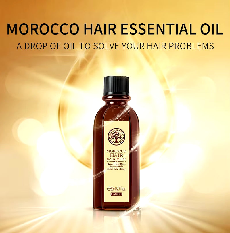 Morocco Argan Oil Hair Moisturizer - Nourishing & Repairing Essence for Dry, Damaged Hair (60ml)